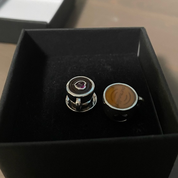2 sterling silver coffee charms - Picture 3 of 5